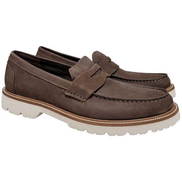 Cole Haan Men American Classics Slip On Penny Loafers Size US 8.5M Brown Suede main image 4